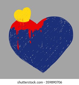 Abstract couple heart