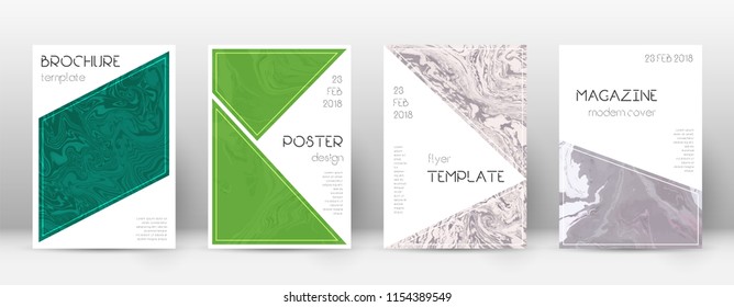 Abstract cover. Actual design template. Suminagashi marble triangle poster. Actual trendy abstract cover. Business vector illustration.