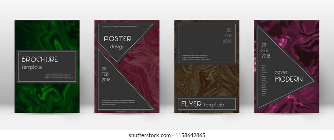 Abstract cover. Admirable design template. Suminagashi marble black poster. Admirable trendy abstract cover. Business vector illustration.