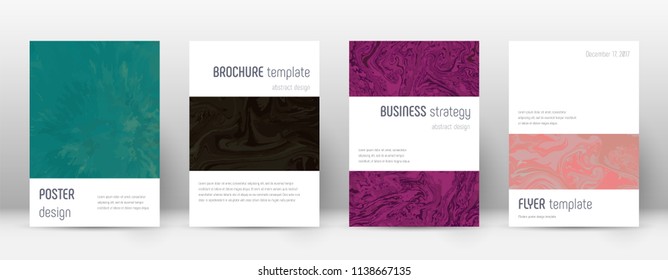 Abstract cover. Amusing design template. Suminagashi marble minimalistic poster. Amusing trendy abstract cover. Business vector illustration.