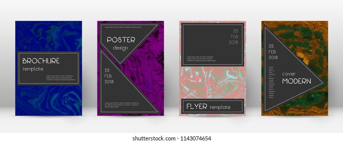 Abstract cover. Appealing design template. Suminagashi marble black poster. Appealing trendy abstract cover. Business vector illustration.