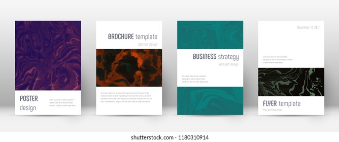 Abstract cover. Appealing design template. Suminagashi marble minimalistic poster. Appealing trendy abstract cover. Business vector illustration.