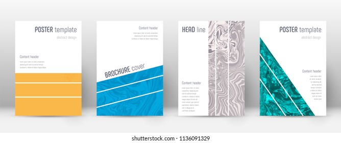 Abstract cover. Authentic design template. Suminagashi marble geometric poster. Authentic trendy abstract cover. Business vector illustration.