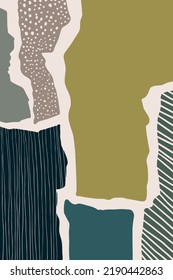 Fondo de portada abstracta en estilo boho