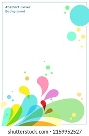 Diseño de fondo de la cubierta abstracta, conjunto de formas abstractas de salpicaduras líquidas ilustraciones vectoriales en el fondo, tono colorido