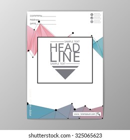 Abstract Cover Background polygon design, Business Brochure Template, Flyer Layout, Report, A4 Size-Vector illustration