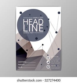 Abstract Cover Background polygon design, Business Brochure, Template Flyer, booklet-Vector illustration