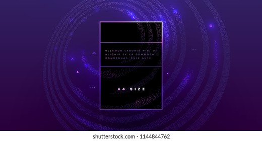Abstract cover background with trendy colors and particle elements. Eps10 vector illustration