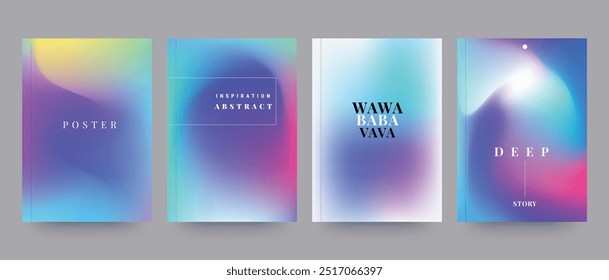 Abstract cover background vector set. Ideal design for social media, cover, banner, flyer,annual report.