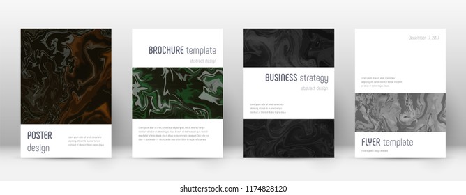 Abstract cover. Beauteous design template. Suminagashi marble minimalistic poster. Beauteous trendy abstract cover. Business vector illustration.