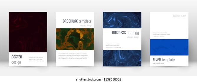 Abstract cover. Bewitching design template. Suminagashi marble minimalistic poster. Bewitching trendy abstract cover. Business vector illustration.