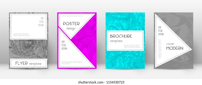 Abstract cover. Bewitching design template. Suminagashi marble stylish poster. Bewitching trendy abstract cover. Business vector illustration.