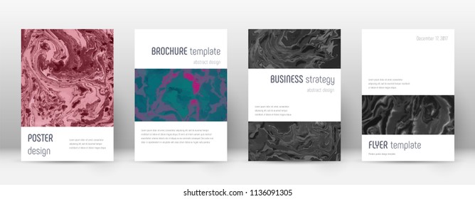 Abstract cover. Bizarre design template. Suminagashi marble minimalistic poster. Bizarre trendy abstract cover. Business vector illustration.