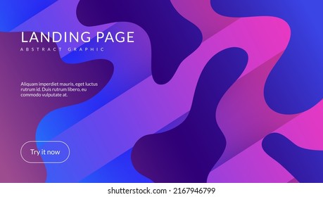 Abstract Cover. Blue Graphic Background. Bright Paper. Geometric Shape. Flow Landing Page. Spectrum Invitation. Modern Journal. Art Gradient Layout. Violet Abstract Cover