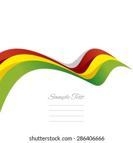 Abstract cover Bolivian ribbon white background vector