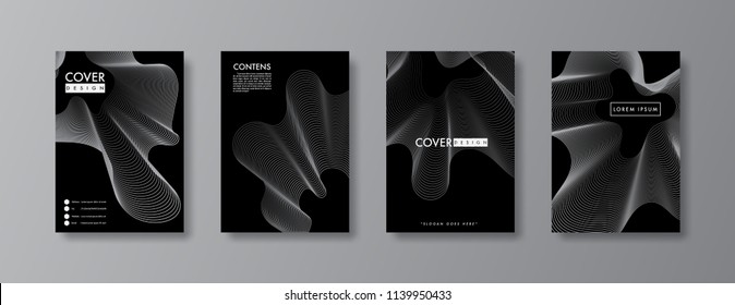 Abstract cover and brochure design.Black and white geometric with greyscale concepts.Vector eps10.