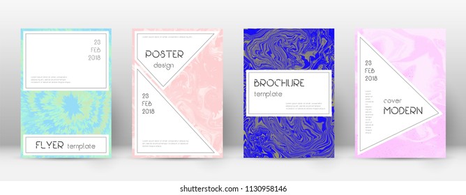 Abstract cover. Captivating design template. Suminagashi marble stylish poster. Captivating trendy abstract cover. Business vector illustration.