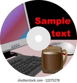 abstract cover cd (vector illustration)
