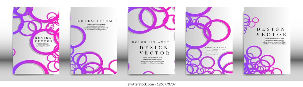 Abstract cover with circle elements. book design concept. Futuristic business layout. Digital poster template. Design Vector - eps10