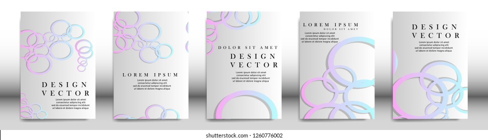 Abstract cover with circle elements. book design concept. Futuristic business layout. Digital poster template. Design Vector - eps10