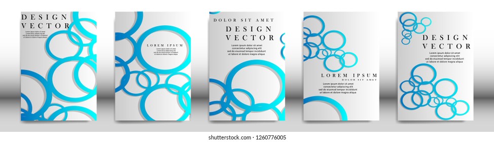 Abstract cover with circle elements. book design concept. Futuristic business layout. Digital poster template. Design Vector - eps10