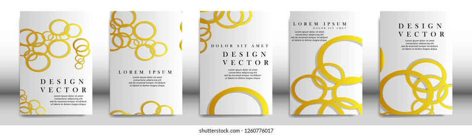 Abstract cover with circle elements. book design concept. Futuristic business layout. Digital poster template. Design Vector - eps10