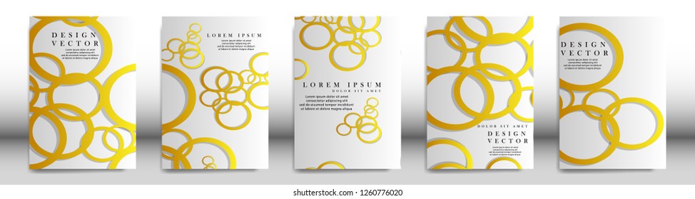 Abstract cover with circle elements. book design concept. Futuristic business layout. Digital poster template. Design Vector - eps10