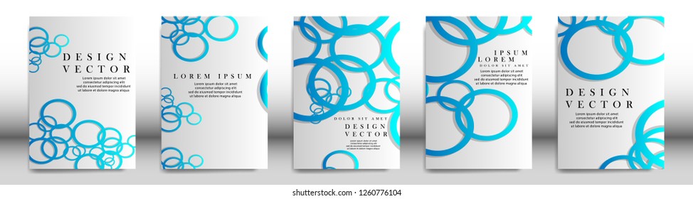 Abstract cover with circle elements. book design concept. Futuristic business layout. Digital poster template. Design Vector - eps10