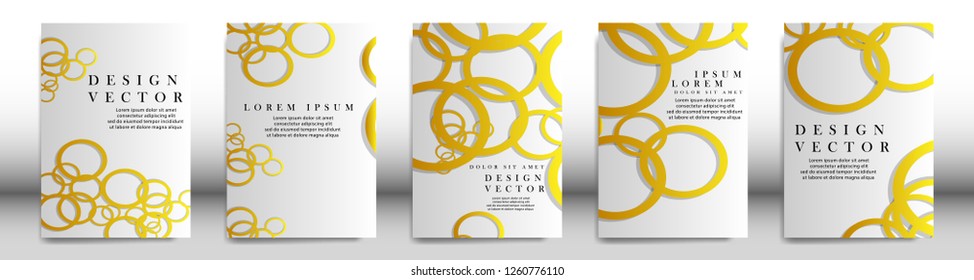 Abstract cover with circle elements. book design concept. Futuristic business layout. Digital poster template. Design Vector - eps10