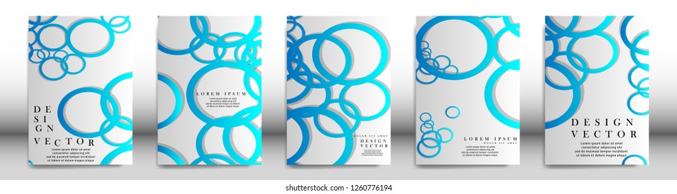 Abstract cover with circle elements. book design concept. Futuristic business layout. Digital poster template. Design Vector - eps10