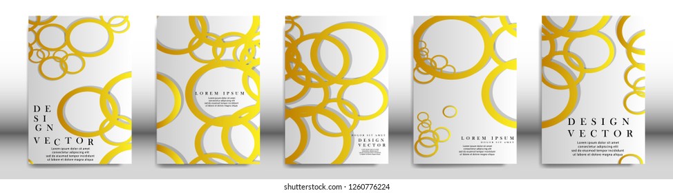 Abstract cover with circle elements. book design concept. Futuristic business layout. Digital poster template. Design Vector - eps10