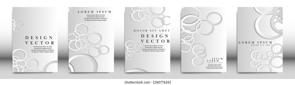Abstract cover with circle elements. book design concept. Futuristic business layout. Digital poster template. Design Vector - eps10