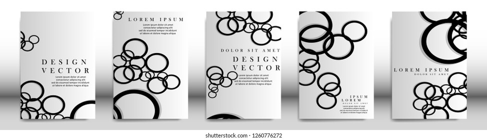 Abstract cover with circle elements. book design concept. Futuristic business layout. Digital poster template. Design Vector - eps10