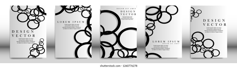 Abstract cover with circle elements. book design concept. Futuristic business layout. Digital poster template. Design Vector - eps10