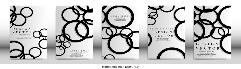 Abstract cover with circle elements. book design concept. Futuristic business layout. Digital poster template. Design Vector - eps10