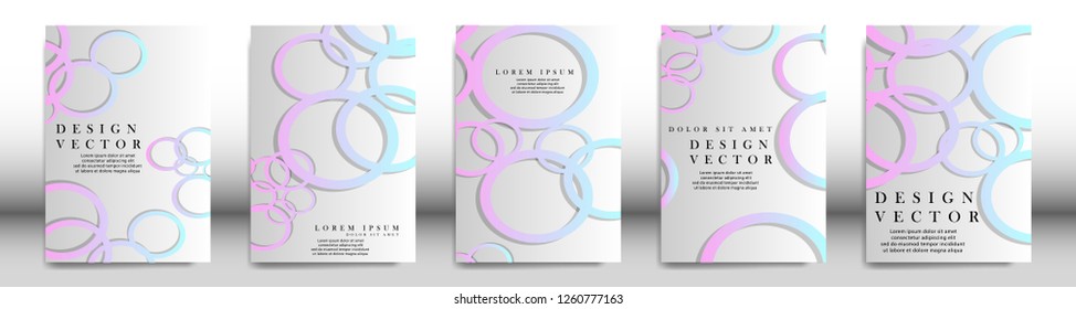 Abstract cover with circle elements. book design concept. Futuristic business layout. Digital poster template. Design Vector - eps10