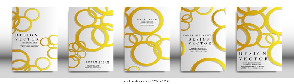 Abstract cover with circle elements. book design concept. Futuristic business layout. Digital poster template. Design Vector - eps10