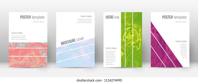 Abstract cover. Comely design template. Suminagashi marble geometric poster. Comely trendy abstract cover. Business vector illustration.