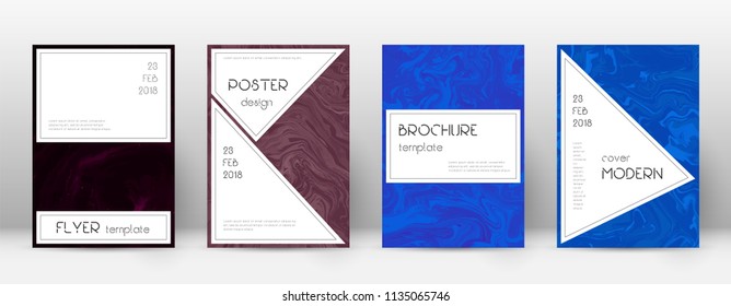 Abstract cover. Curious design template. Suminagashi marble stylish poster. Curious trendy abstract cover. Business vector illustration.