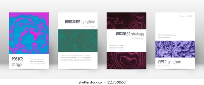 Abstract cover. Dazzling design template. Suminagashi marble minimalistic poster. Dazzling trendy abstract cover. Business vector illustration.