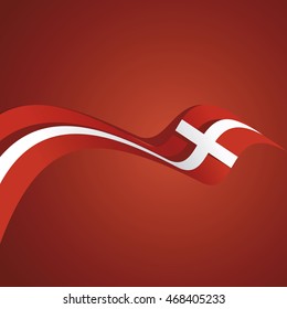 Abstract cover Denmark flag ribbon banner vector background
