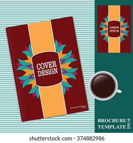 Abstract cover design. A4 brochure, flyer, report, magazine, book template.