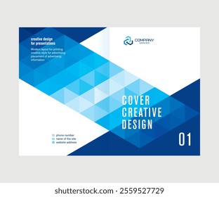 Abstract cover design for the annual report, catalog, booklet, template for presentations and conferences