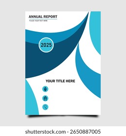 Abstract cover design for annual report. Can be used for flyer, cover, booklet or magazine