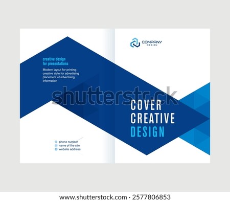 Abstract cover design for the annual report, catalog, booklet, template for presentations and conferences
