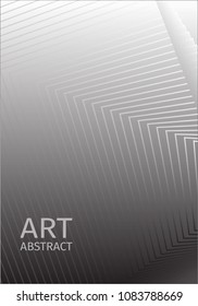 Abstract cover design. Black and white gradients. Future geometric patterns. Minimalist design vector. Black, white and gray soft gradients. Elegant modern cover design. Dynamic art vector.