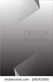Abstract cover design. Black and white gradients. Future geometric patterns. Minimalist design vector. Black, white and gray soft gradients. Elegant modern cover design. Dynamic art vector.