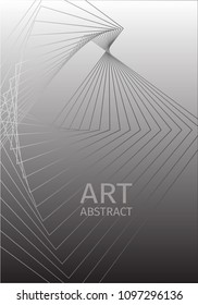 Abstract cover design. Black and white gradients. Future geometric patterns. Minimalist design vector. Black, white and gray soft gradients. Elegant modern cover design. Dynamic art vector.