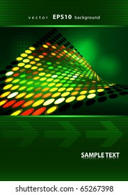 Abstract cover design with bright dotted surface. Vector