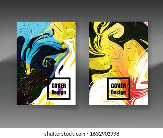 Abstract cover design, brochure, colorful, placement,the amount of two covers